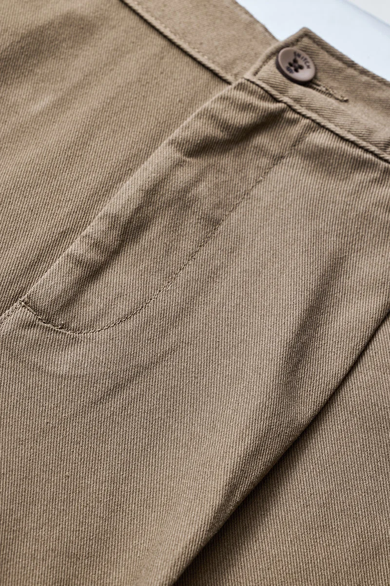 Snitch Brown 100% Cotton Baggy Trousers for Men | Best Price UAE
